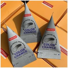 Очищающая глиняная маска для лица PUREDERM COLOR CHANGE