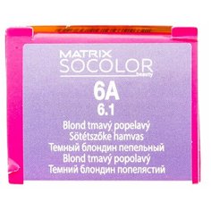 Matrix Socolor Beauty стойкая крем-краска для волос, 6A темный блондин пепельный, 90 мл