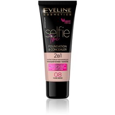 Eveline Cosmetics Тональный крем Selfie Time Foundation & Concealer, 30 мл, оттенок: 08 NUDE