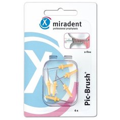 Запасные ершики Miradent Pic-Brush, 0.5 мм, желтые, 6 штук