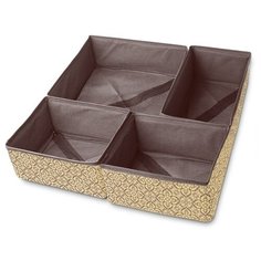 Короб для хранения вещей Гелеос Миндаль 26x26x8/20x16x8/20x16x8/26x14x8cm 4шт Beige МНД_22