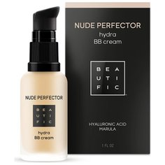 BEAUTIFIC BB крем с гиалуроновой кислотой тонирующий Nude Perfector, 30 мл, оттенок: № 1 светлый бежевый