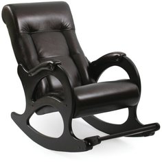 Кресло-качалка Модель 44 без лозы Венге б/л, экокожа Oregon perlamutr 120 Komfort