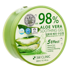 3W Clinic Гель универсальный для лица и тела с экстрактом алоэ Aloe Vera Soothing Gel 98%, 300 мл