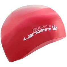 Шапочка плавательная Larsen MC33, силикон, роз/бел