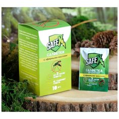 Средство защиты от комаров Safex Влажная салфетка 10шт 4239450