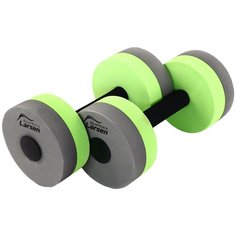 Аквагантель AquaFitness Larsen YP-27B (2шт) средней сопротивляемости графит/лайм