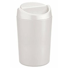 Контейнер, мусорка настольная с плавающей крышкой, объем 1,25 л., белая Бытпласт