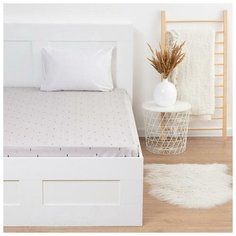 Простыня на резинке LoveLife "Штрих" 140*200*25 см, 100% хлопок, поплин, 125 г/м² 6260432