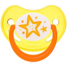 Пустышка силиконовая ортодонтическая Canpol Babies Night Dreams 6-18 м, желтый/звездочки
