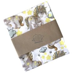 Многоразовые пеленки Пеленкино ситец 85х90 белогривые лошадки