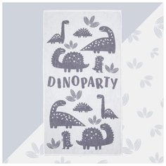 Полотенце махровое Крошка Я "Dinoparty" 70х130 см, 100% хлопок, 420 гр/м2 (4554990)