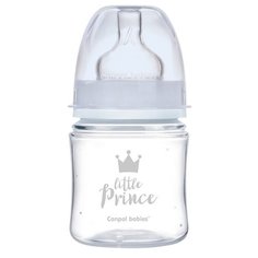Canpol Babies Бутылочка антиколиковая с широким горлом PP EasyStart Royal Baby, 120 мл, с рождения, голубой