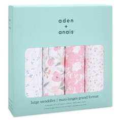 Многоразовые пеленки aden + anais муслин 120х120 ma fleur 4 шт.