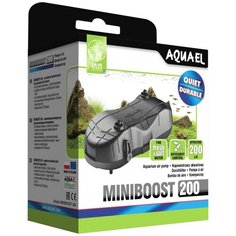 Компрессор AQUAEL MINIBOOST 200 для аквариума 150 - 200 л, двухканальный, регулируемый