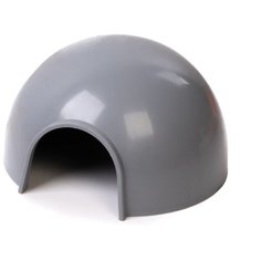 Домик - иглу для хомяков VOLTREGA, серый, 12х8.5см (Испания)