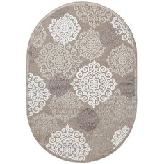 Бельгийский вискозный ковер с рельефом Venezia RV318-R119 овал (160*230 см) Ragolle