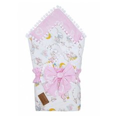 Конверт-одеяло Amarobaby Bon Bon Мышата в облаках 93 см розовый