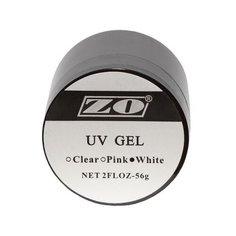 Гель ZO UV Gel однофазный для моделирования, 56 мл white