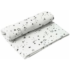 Пеленка трикотажная Amarobaby (Soft Hugs) Россыпь звезд, белый, 120х90 см.
