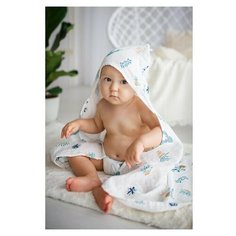 Простынка с уголком муслиновая (для купания) Amarobaby Bath time 120х70 Растения