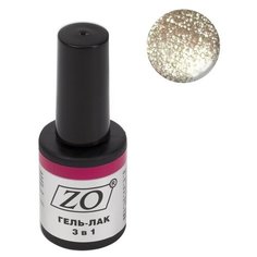 Гель-лак 3 в 1 ZO ZO-GT, 10 мл, 100 серебрянный