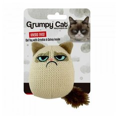 Игрушка для кошек с кошачьей мятой ROSEWOOD "Сердитый кот Пончик", бежевый, 11.5х6.5х4см