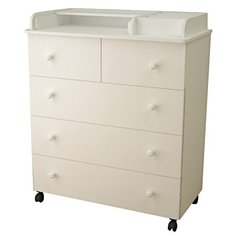 Пеленальный комод Forest kids Basic Soft (5 ящиков) слоновая кость