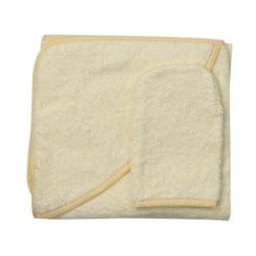 Forest kids Полотенце с рукавичкой банное 100х100 см бежевый