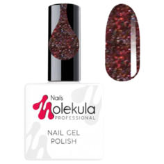 Гель-лак для ногтей Nails Molekula Professional Winter collection, 10.5 мл, 109 искрящийся бордовый