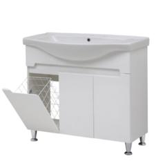 Комплект в ванную Ceruttispa тумба с корзиной Ломбардия 95 с умывальником "Изео 95"