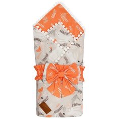 Конверт-одеяло Amarobaby Bon Bon Лес 93 см серый/оранжевый