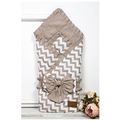 Конверт-одеяло Amarobaby Zig Zag 93 см кофейный