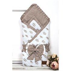 Конверт-одеяло Amarobaby Happy Royal 93 см коричневый