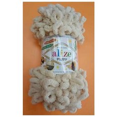 Пряжа для вязания Alize Puffy, цвет 310-молочный, 9м 100гр, 1 моток