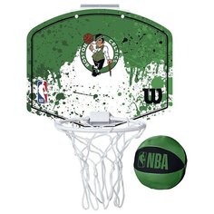 Набор для мини-баскетбола Wilson NBA Team Mini Hoop Boston, арт. WTBA1302BOS, щит с кольцом, мяч р.1