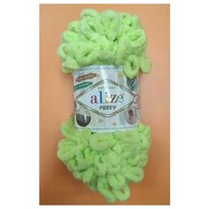 Пряжа для вязания Alize Puffy, цвет 041-салатовый, 9м 100гр, 1 моток