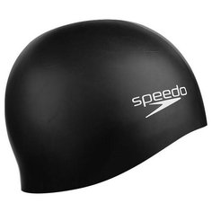 Шапочка для плавания детская SPEEDO Plain Flat Silicone Cap Jr, арт.8-709900001, черный, силикон