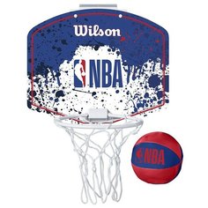 Набор для мини-баскетбола Wilson NBA Team Mini Hoop, арт. WTBA1302NBARD, щит с кольцом, мяч р.1