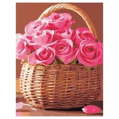 Картина по номерам на холсте Paintboy "Корзина роз", 40х50 см, GX-34808