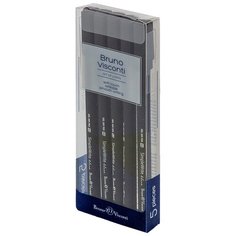 Набор из 5-ТИ ручек "SimpleWrite.BLACK" гелевых 0.5 ММ, синяя Bruno Visconti