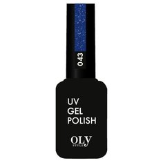 Гель-лак для ногтей Olystyle UV Gel Polish, 10 мл, 043 синий с глиттером