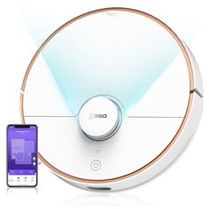 Робот-пылесос 360 S7 навигация LDS, три интеллектуальных режима подметания и мытья, технология шумоподавления, управление через приложение мобильности