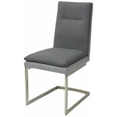 Стул на скобе MALI GREY, экокожа + ткань M-CITY