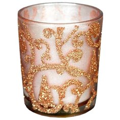 Свеча в стеклянном подсвечнике Nata M Морозные Узоры d 5,5*6,5 см 1 шт