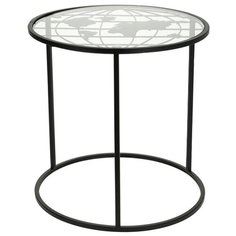 Столик Koopman International Black & Gold Black & Gold Карта Мира 45*45*45 см 1 шт