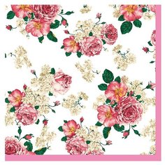 Салфетки бумажные Lori Розовые Розы 33*33 см