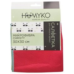 Салфетка HOMYKO Салфетка из микрофибры для ухода за стеклянными поверхностями 1 шт