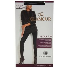 Колготки Glamour Velour, 120 den, размер 4-L, nero (черный)