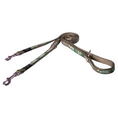 Rogz поводок-перестежка для собак крупных пород размер L серия Fancy Dress. Длина до 180 см голубой коричневый